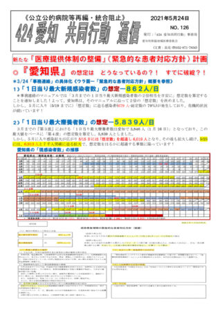 ＮＯ126ーあらなた「医療提供体制の整備」愛知県版（2021-5-24）のサムネイル